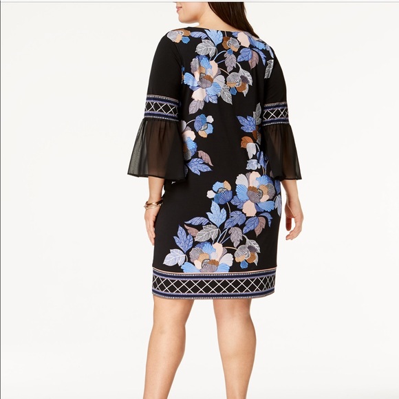 JM Collection Embellished Bell-Sleeve Dress - Picture 2 of 13